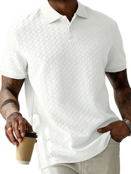 41-kHpHNwVL Trillion Jaqquard Men's Polo T Shirt for Men - Image 3